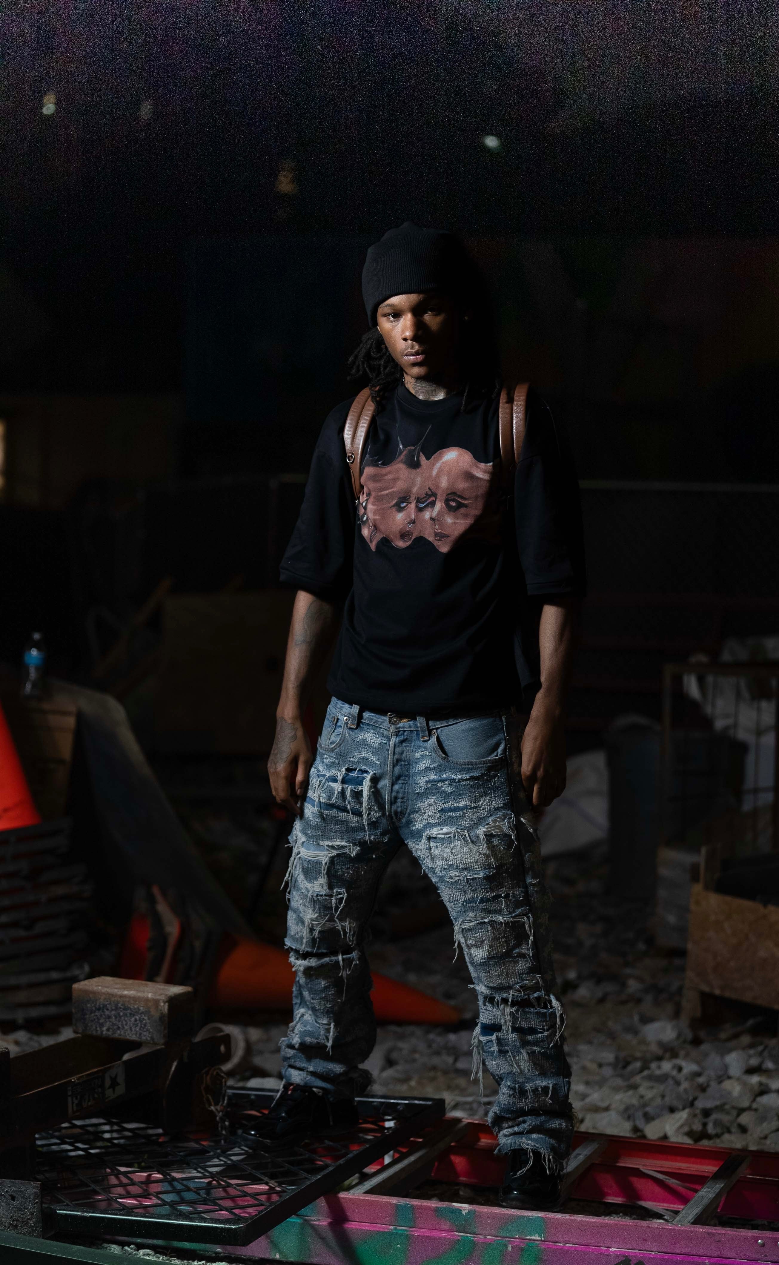 Black Disoriented Shirt