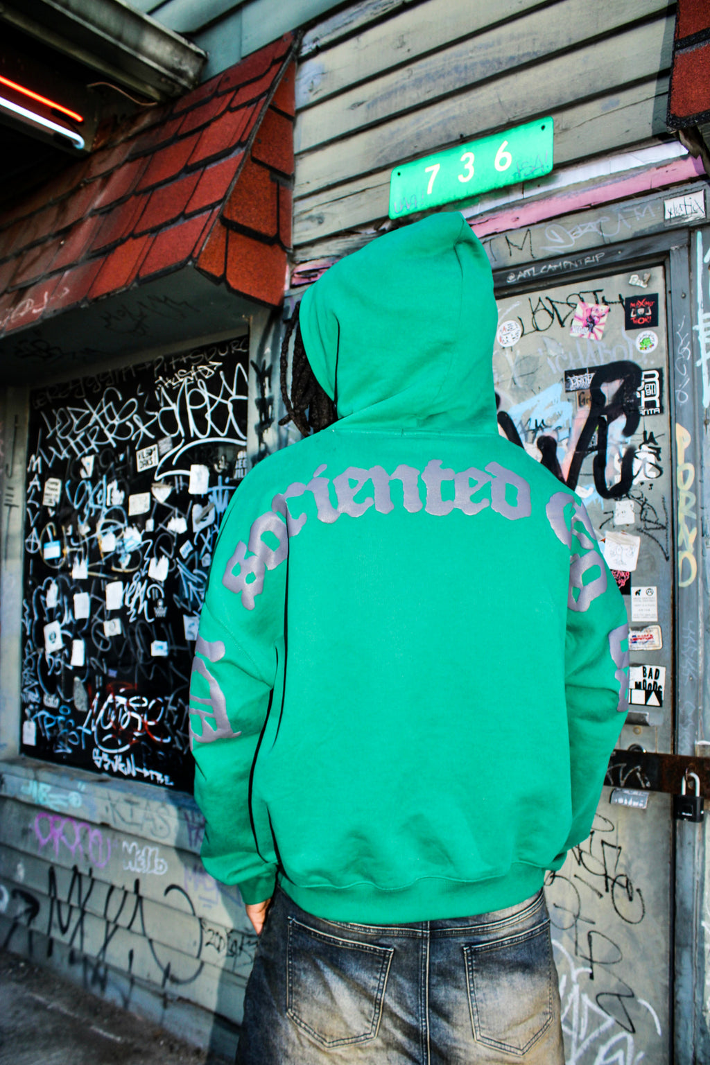 Green Disoriented Hoodie