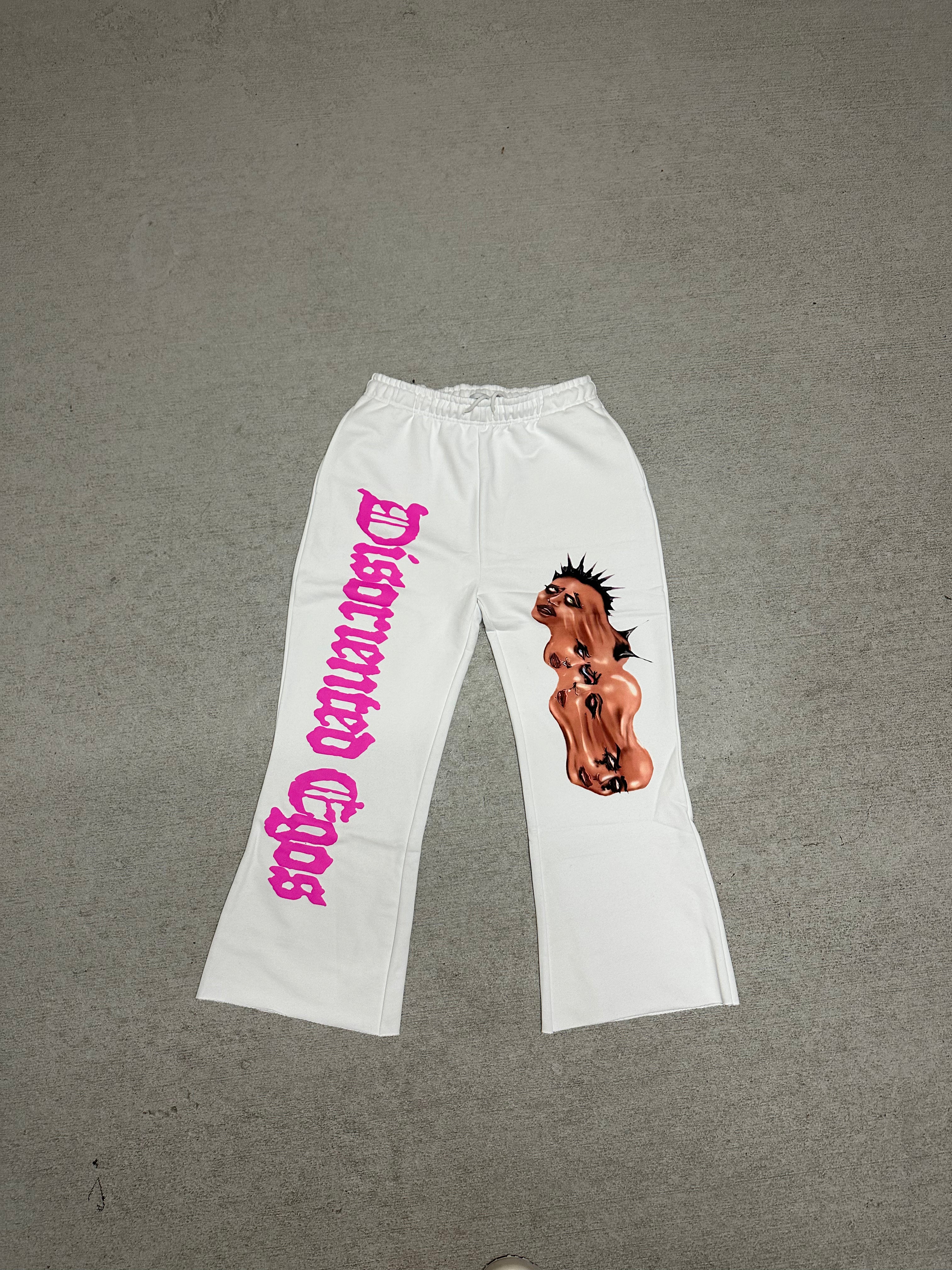 White Disoriented Egos Sweapants