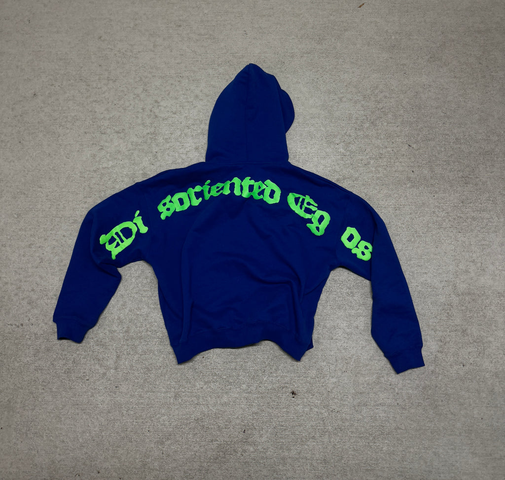 Blue Disoriented Hoodie