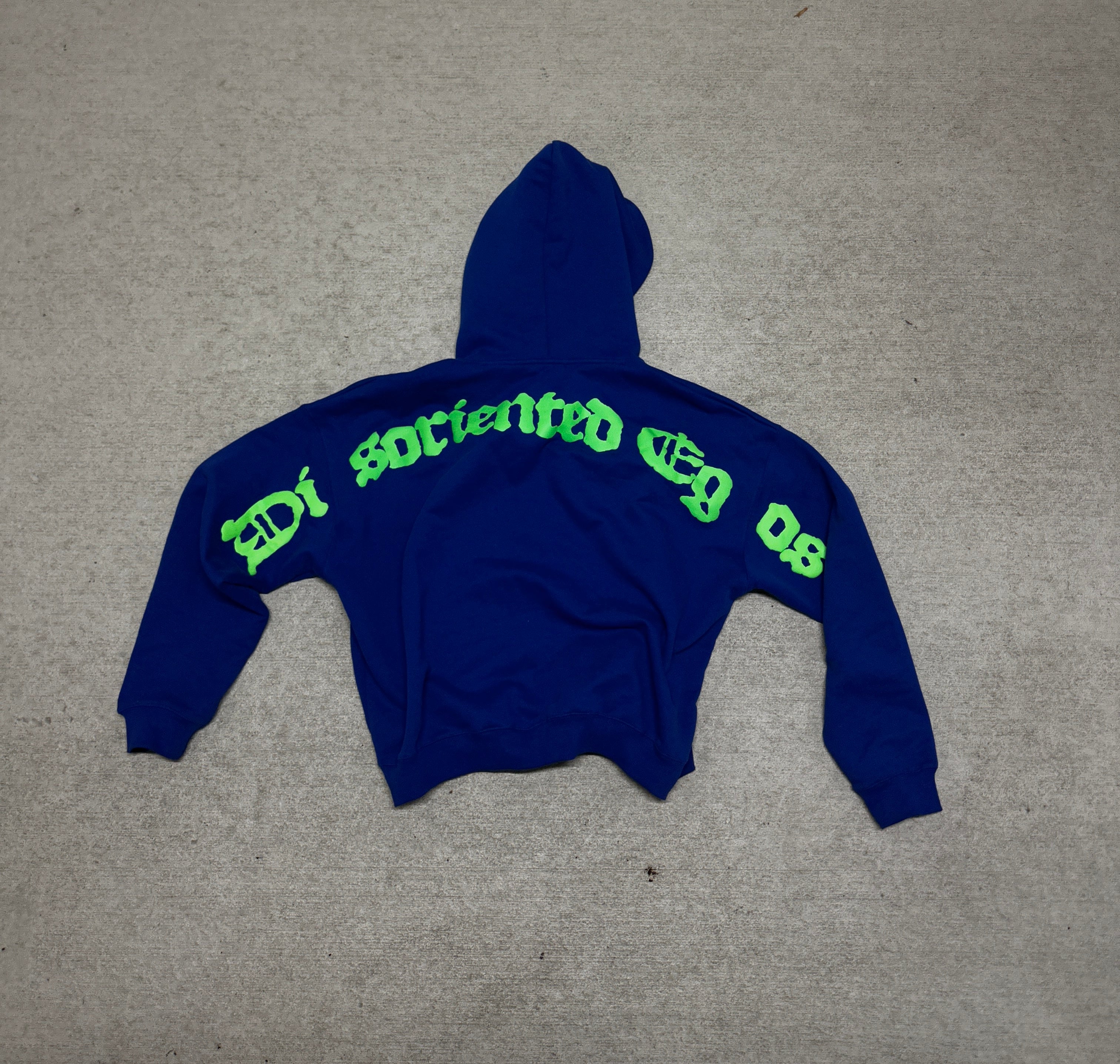 Blue Disoriented Hoodie