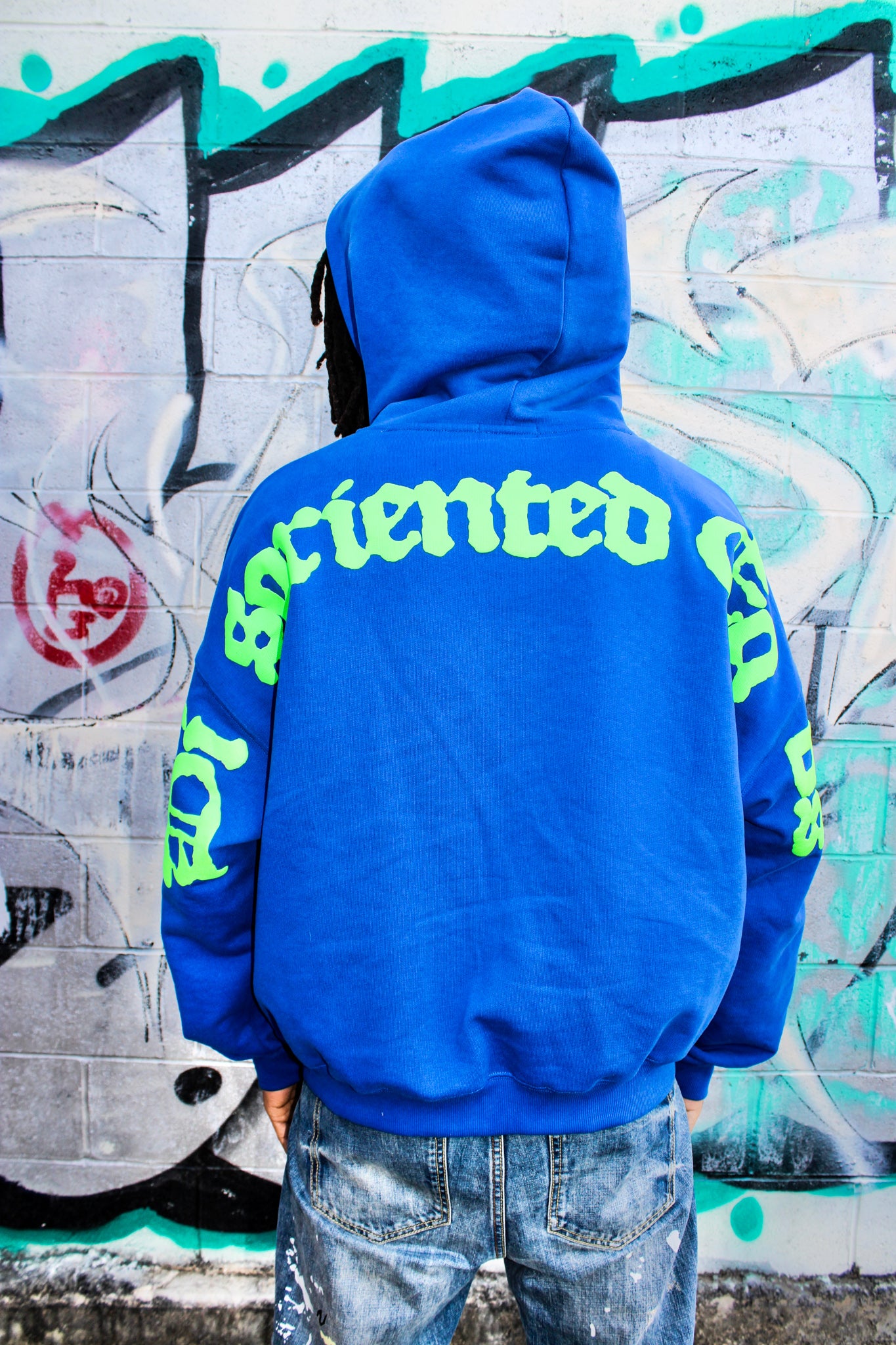 Blue Disoriented Hoodie