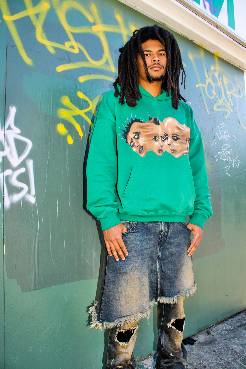 Green Disoriented Hoodie