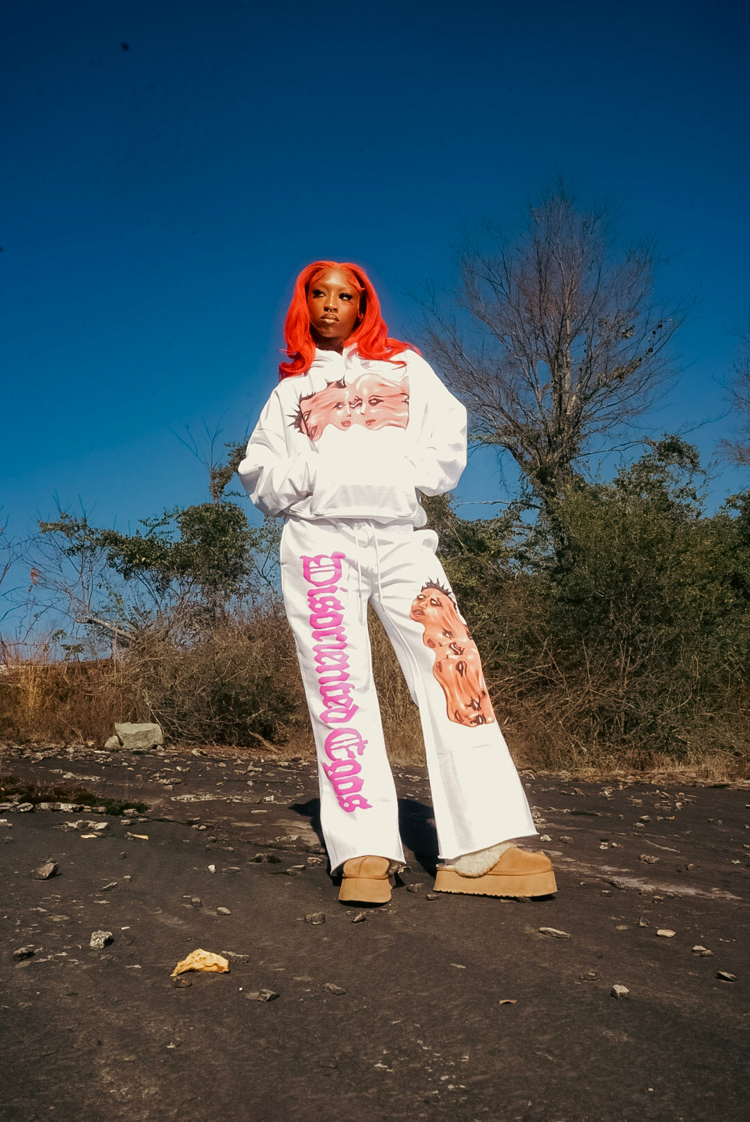 White Disoriented Egos Hoodie