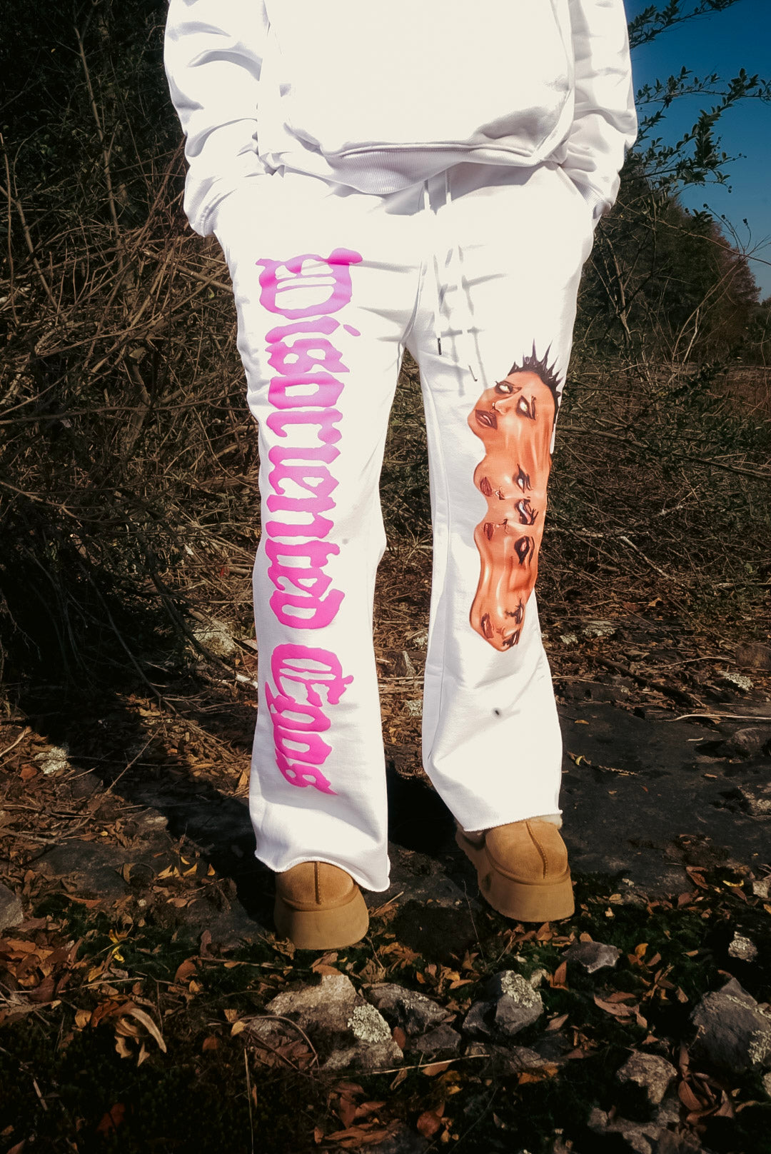 White Disoriented Egos Sweapants