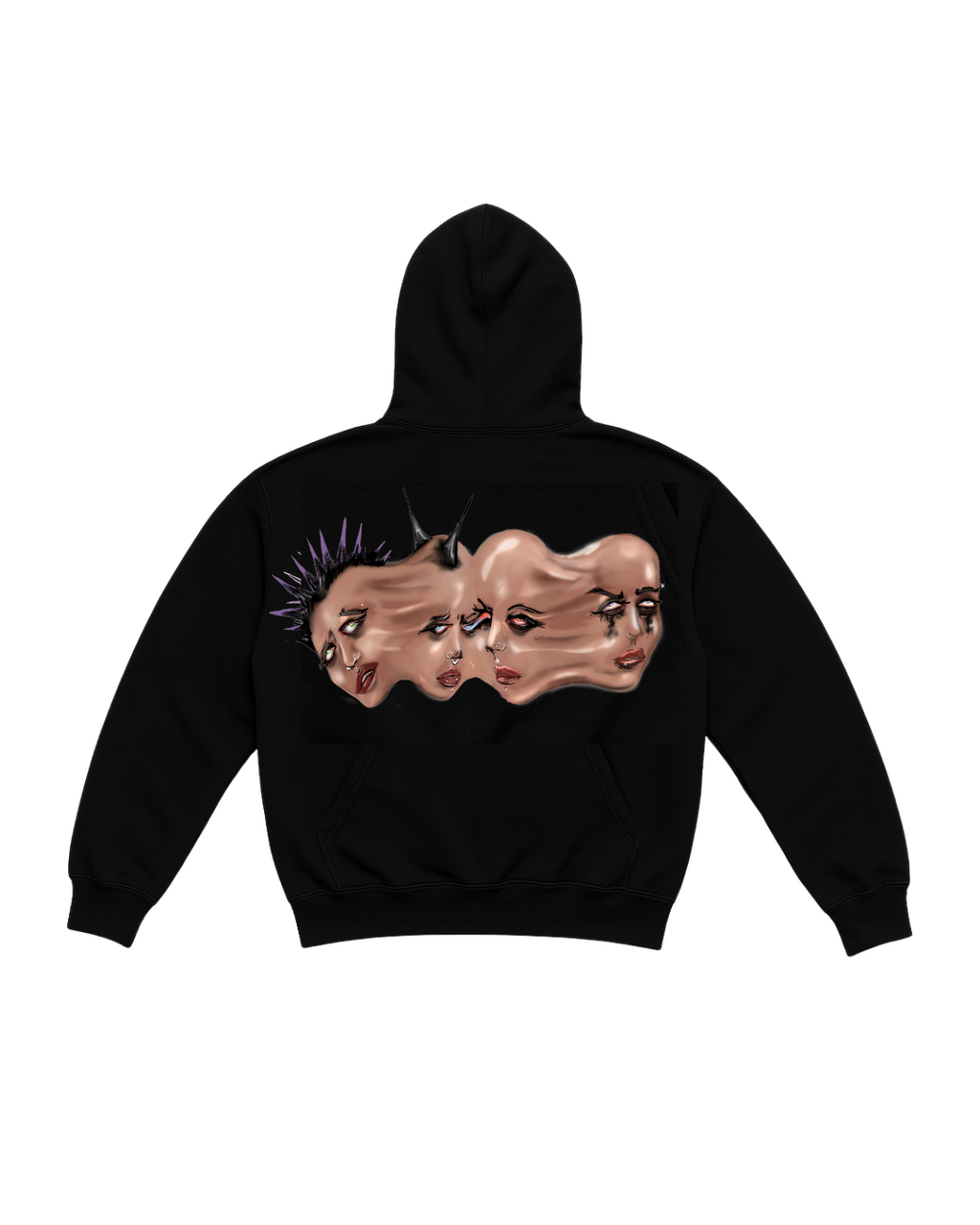 DISORIENTED BLACK HOODIE