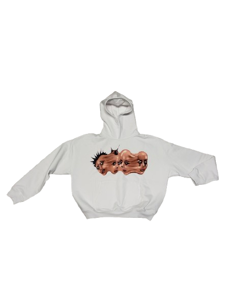 White Disoriented Egos Hoodie