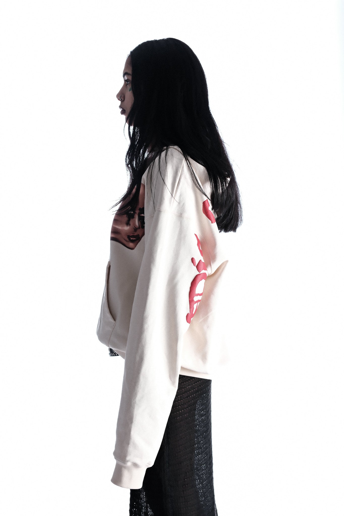 DISORIENTED  CREAM HOODIE